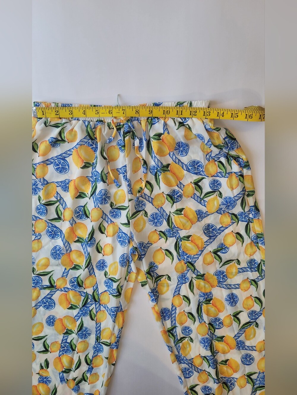 NWT Salty Weekend Costa Wide Leg Pants Lemon Print Small - Picture 13 of 14